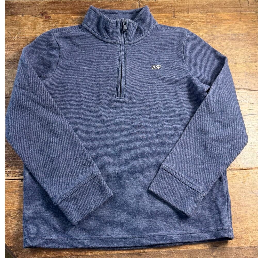 Vineyard Vines Boys Navy Quarter zip size small